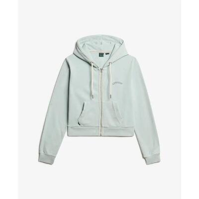 Korte dames hoodie met rits en logo superdry essential