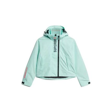 Kurtka przeciwdeszczowa z kapturem damska z wyszywaniem Superdry SD