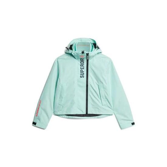 Kurtka przeciwdeszczowa z kapturem damska z wyszywaniem Superdry SD