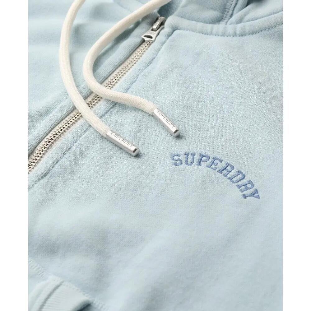 Kurze Damen Kapuzenjacke mit Reißverschluss und Logo Superdry Essential 6/6