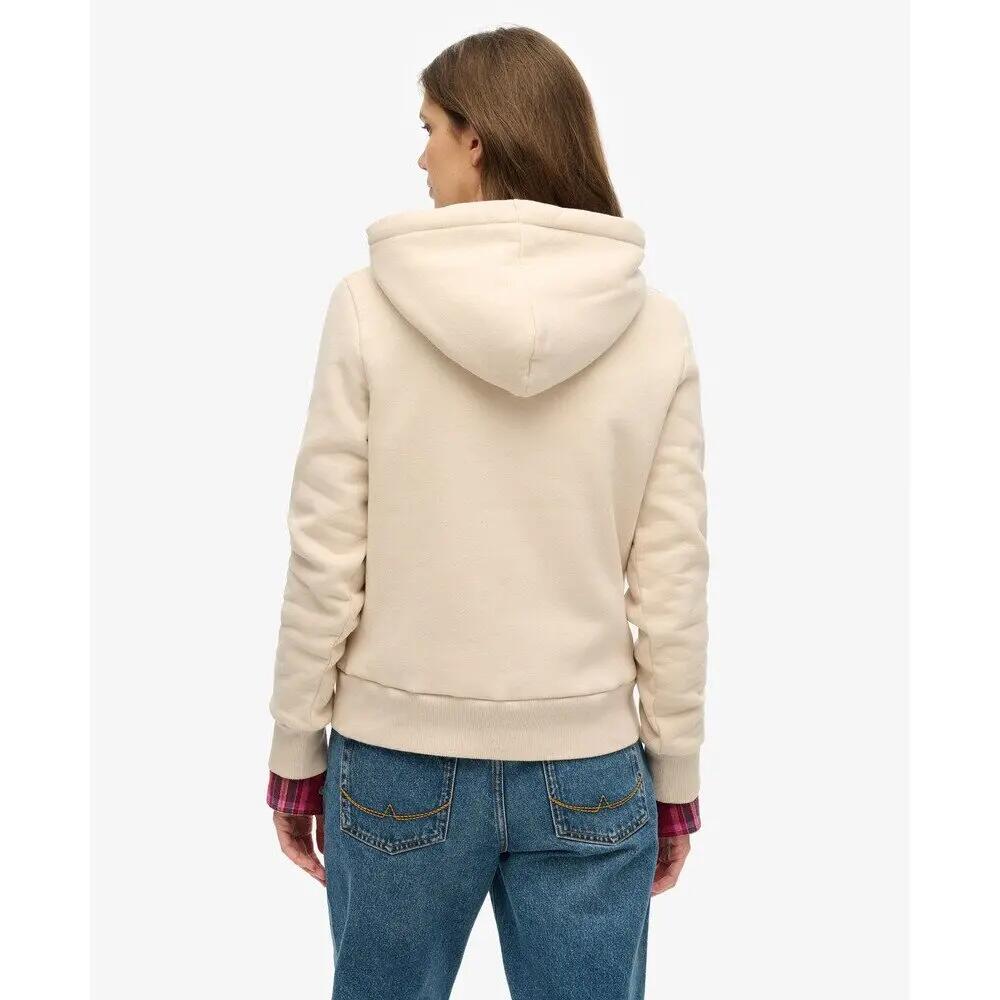 Sudadera con Capucha Floral Beige Superdry para Mujer 4/6
