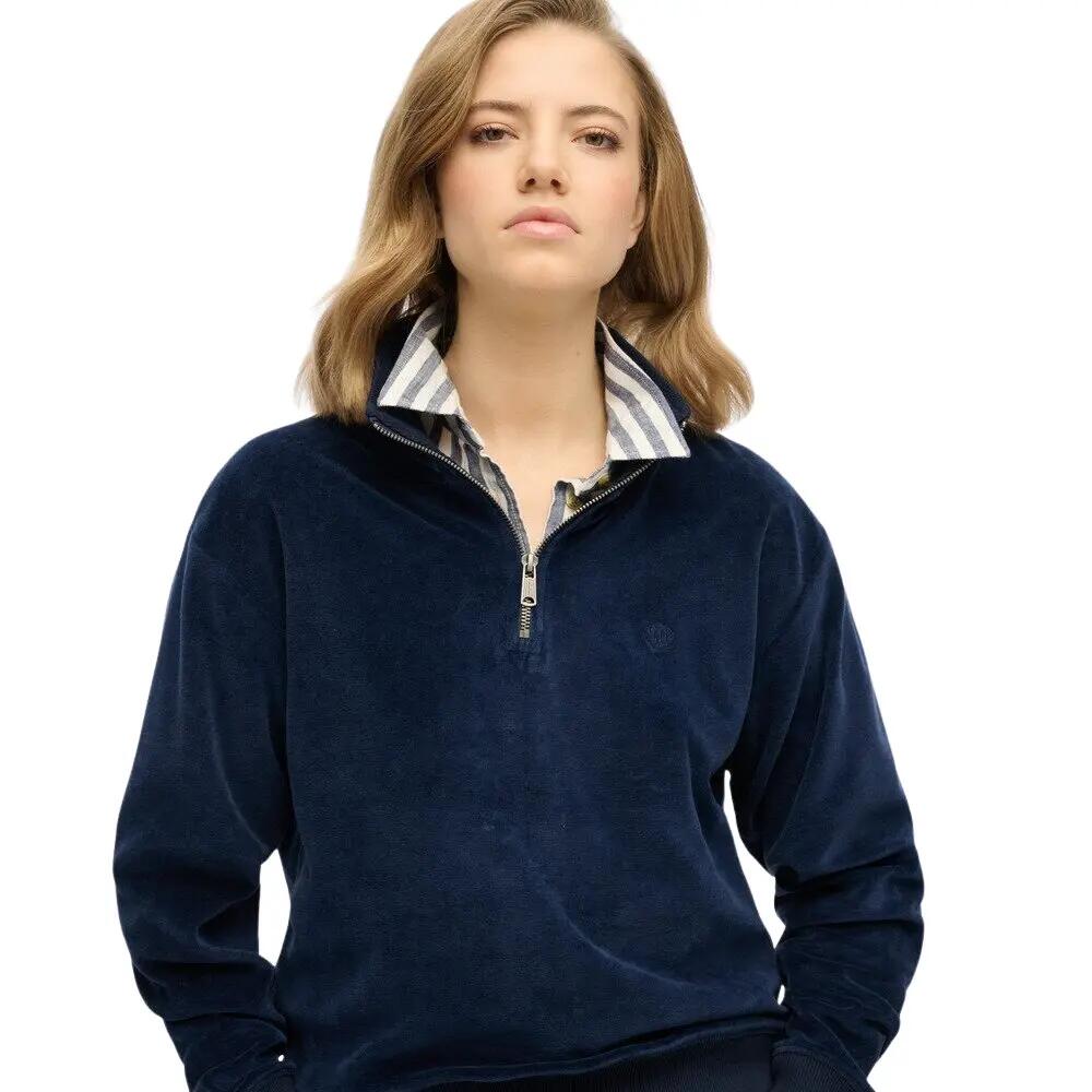 Sweatshirt en velours à col zippé femme Superdry 4/5
