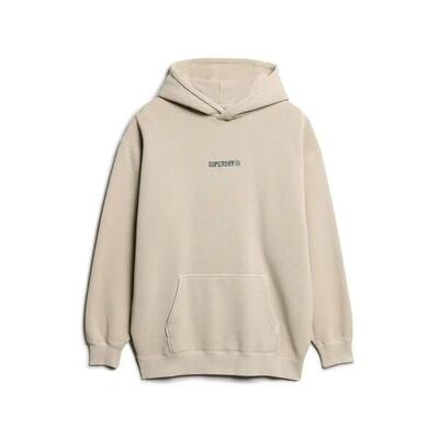 Ruime hoodie met print en micro logo superdry