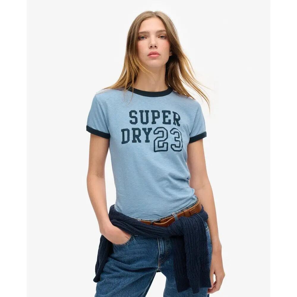 T-shirt ajusté femme Superdry Athletic Essentials Ringer 2/6