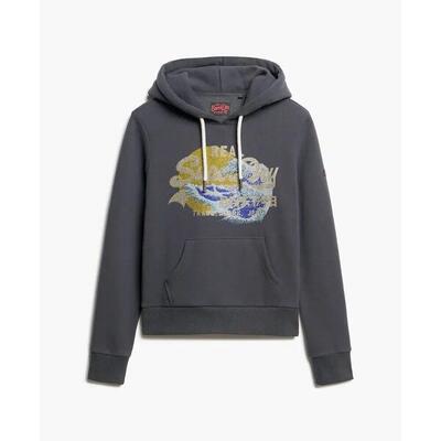 Dames hoodie superdry vintage logo tokyo
