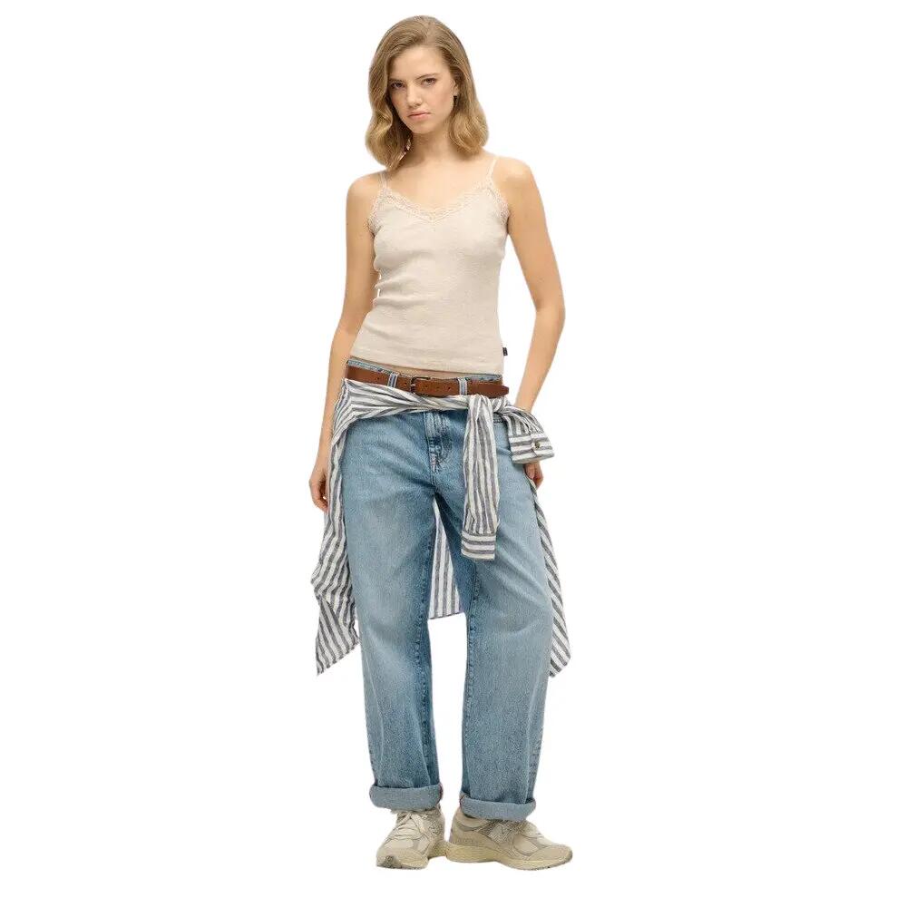 Camisola curta com rendinha mulher Superdry Essential 2/5