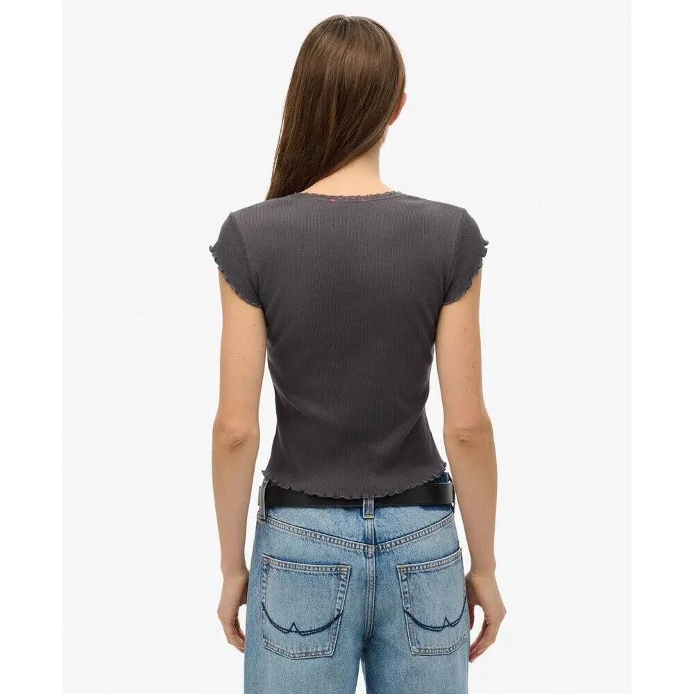 T-shirt de gola quadrada para mulher Superdry Essential 4/6