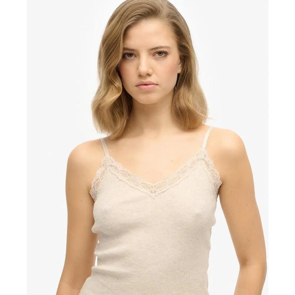Camisola curta com rendinha mulher Superdry Essential 4/5