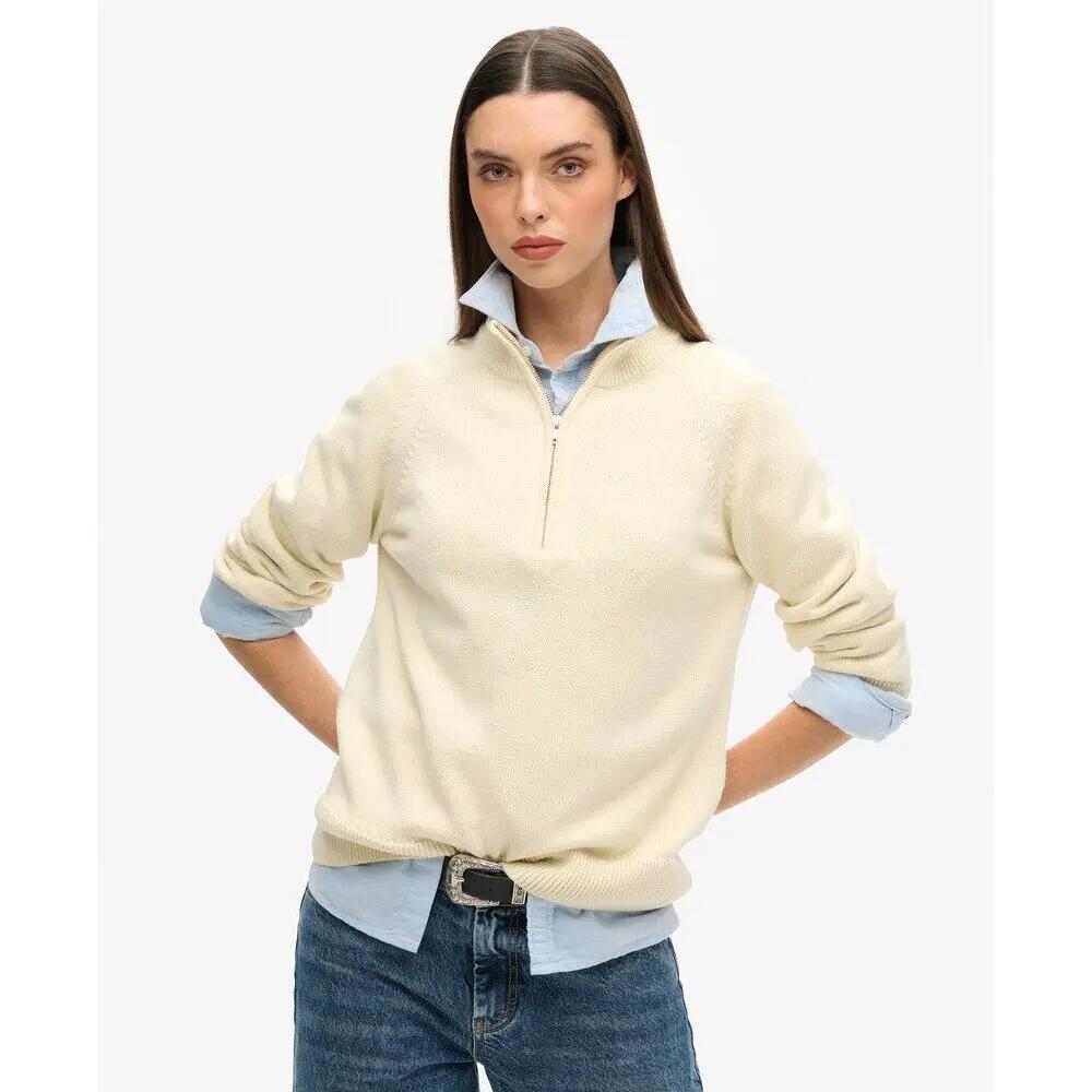 Pull classique à col zippé coton femme Superdry 2/6