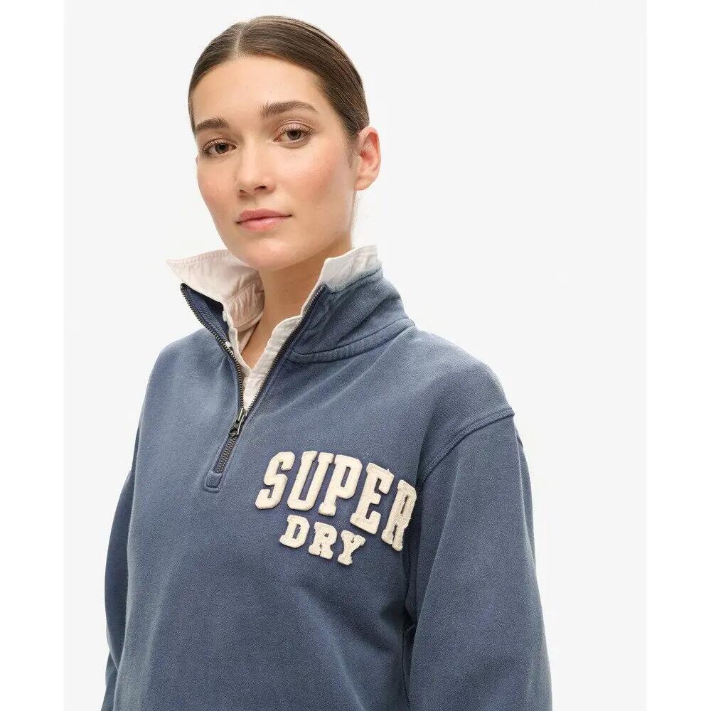Sweatshirt à col zippé et motif appliqué femme Superdry Athletic Essentials 5/5
