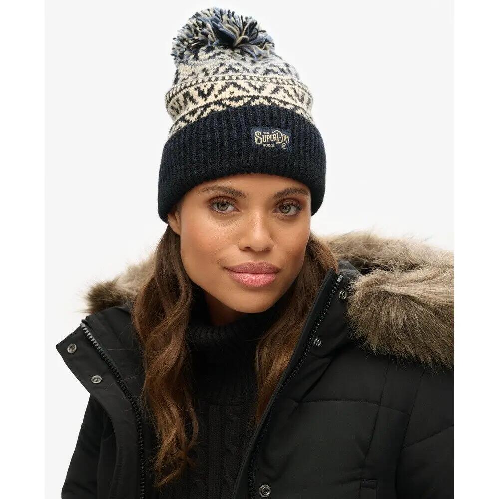 Gorro de malha com padrão feminino Superdry 2/4