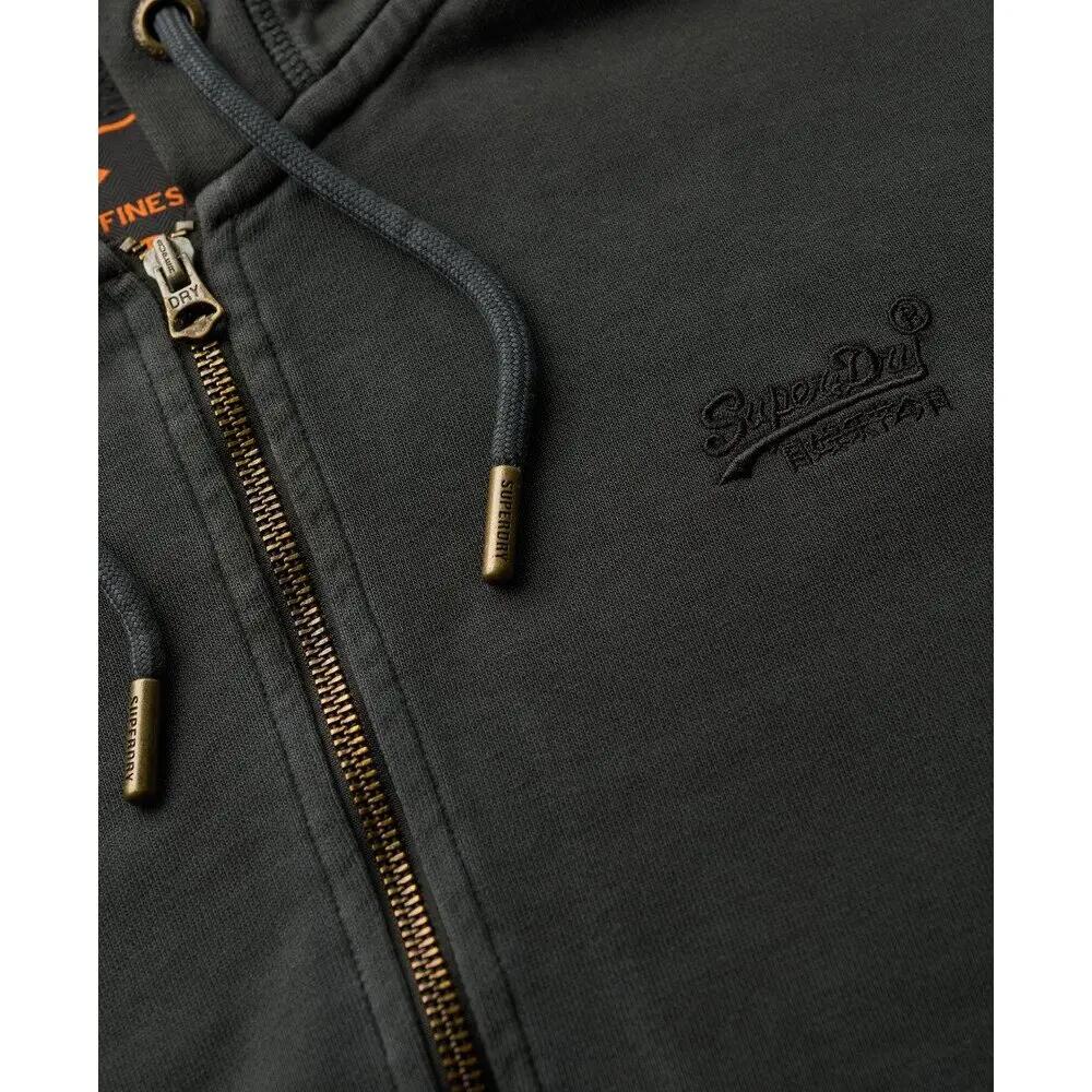 Logo-gedruckter, gefärbter Reißverschluss-Hoodie Superdry Essential 6/6