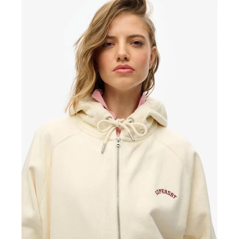 Sweatshirt à capuche zippé manches raglan femme Superdry Logo Essential 5/6