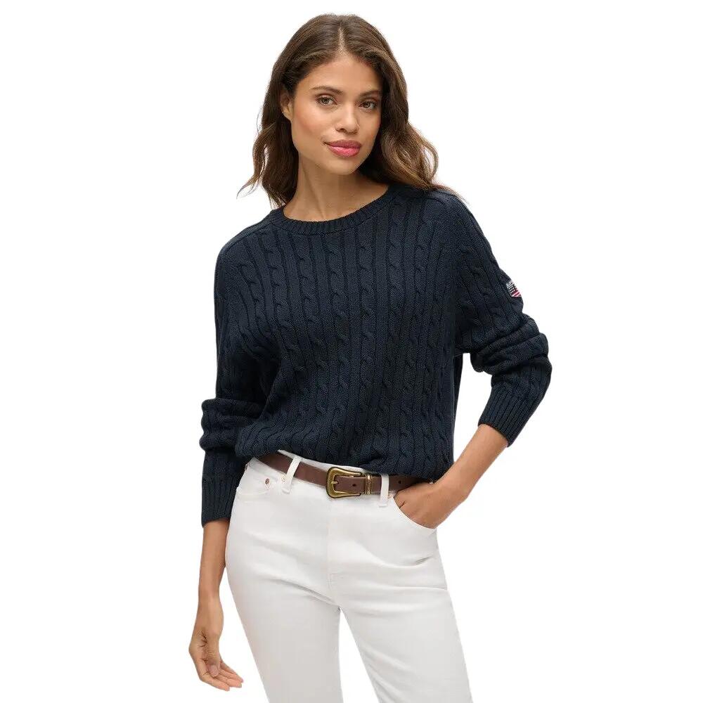 Pull large en maille torsadée femme Superdry 2/6