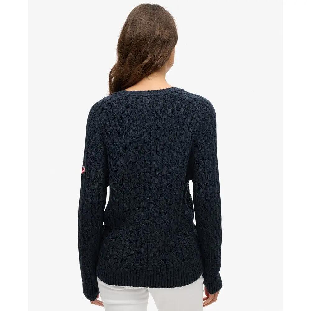Pull large en maille torsadée femme Superdry 4/6