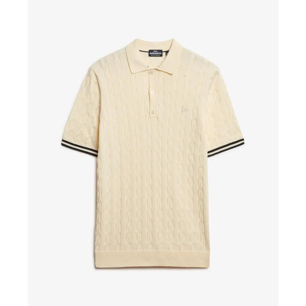 Textured knit polo Superdry