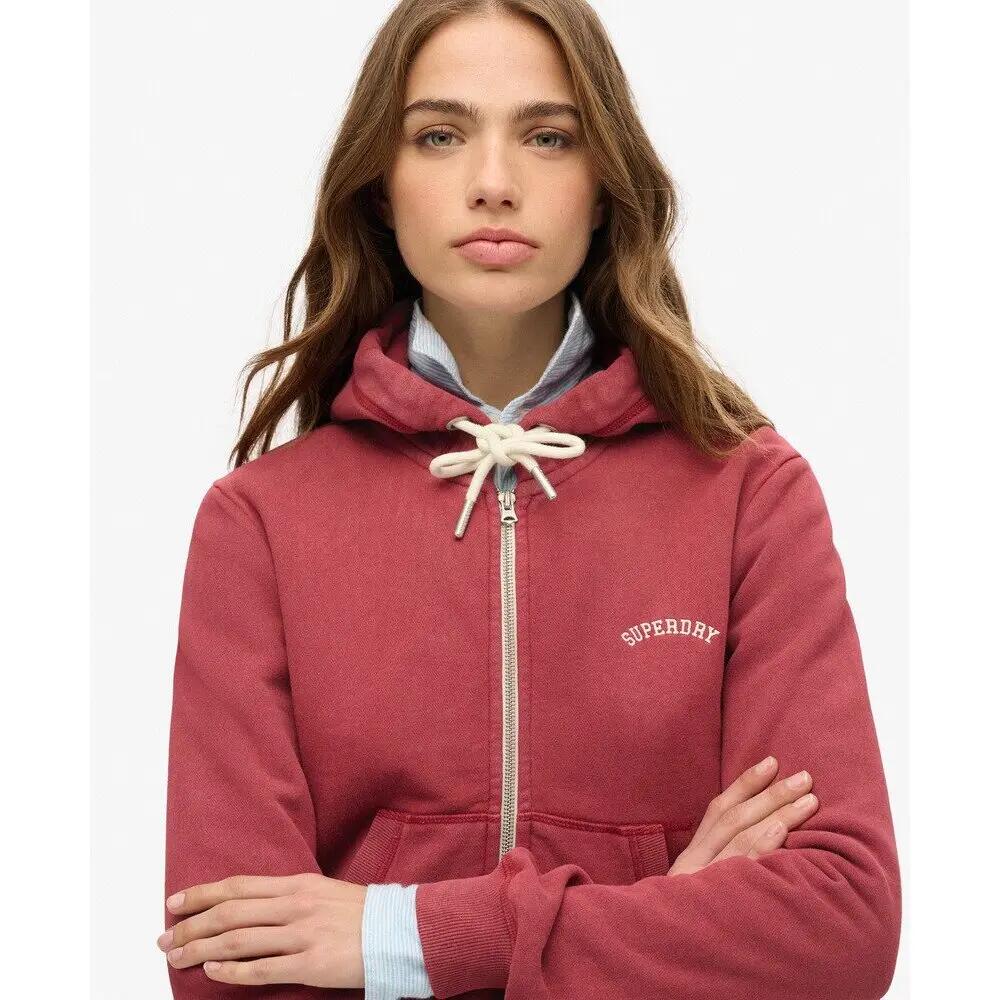 Sweatshirt à capuche court zippé à logo femme Superdry Essential 5/6