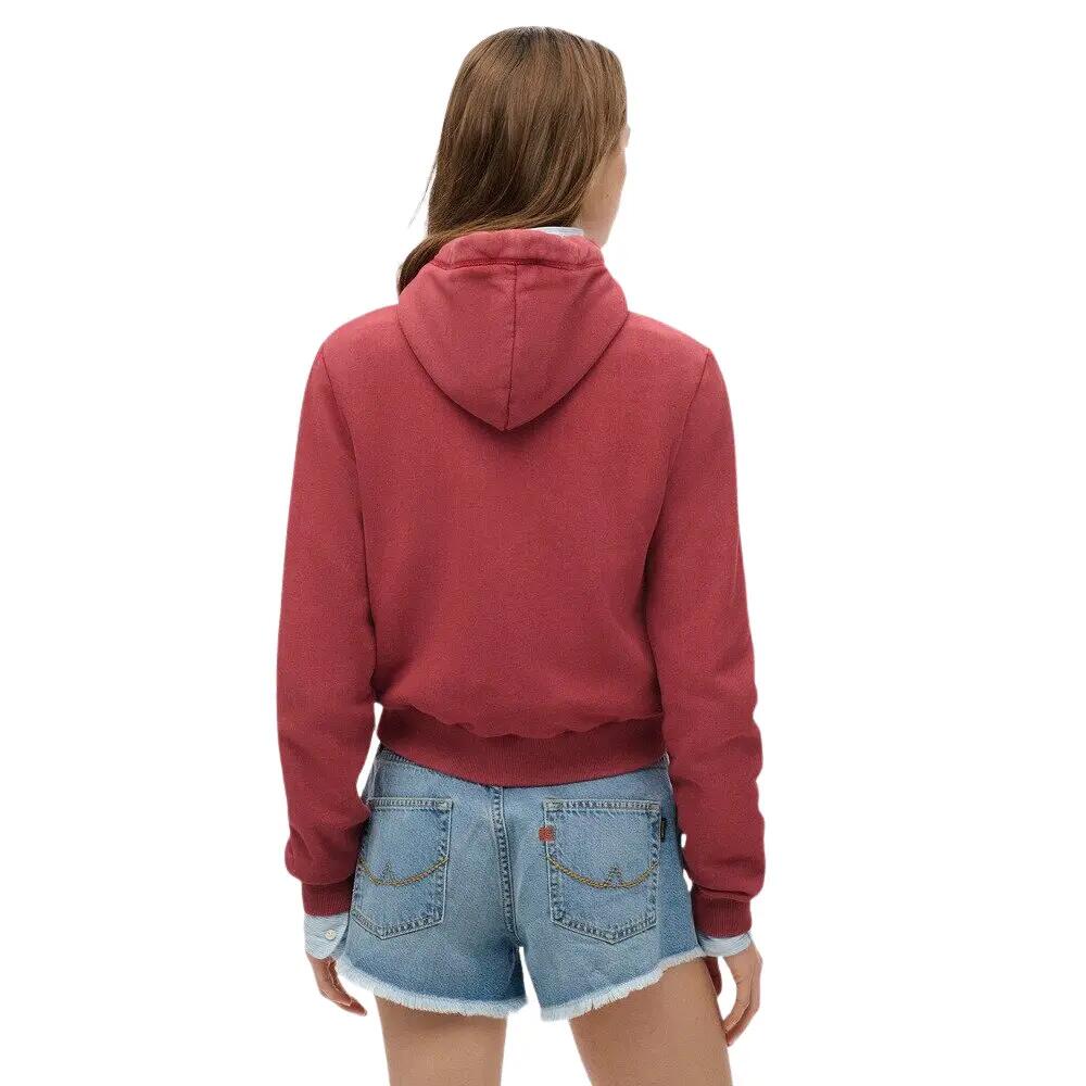 Sweatshirt à capuche court zippé à logo femme Superdry Essential 4/6