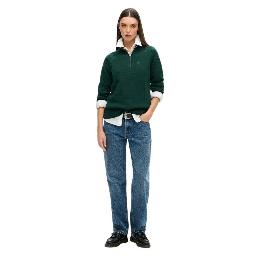 Pull classique à col zippé coton femme Superdry 3/6