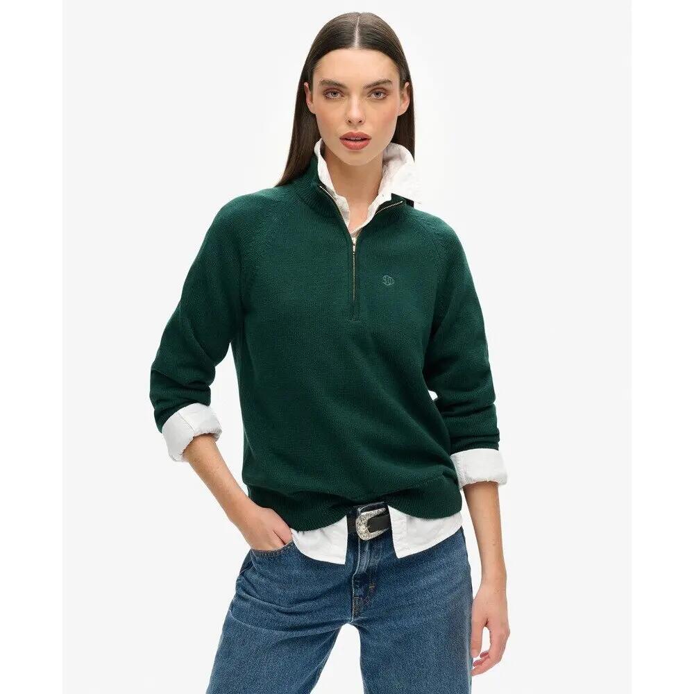Pull classique à col zippé coton femme Superdry 2/6