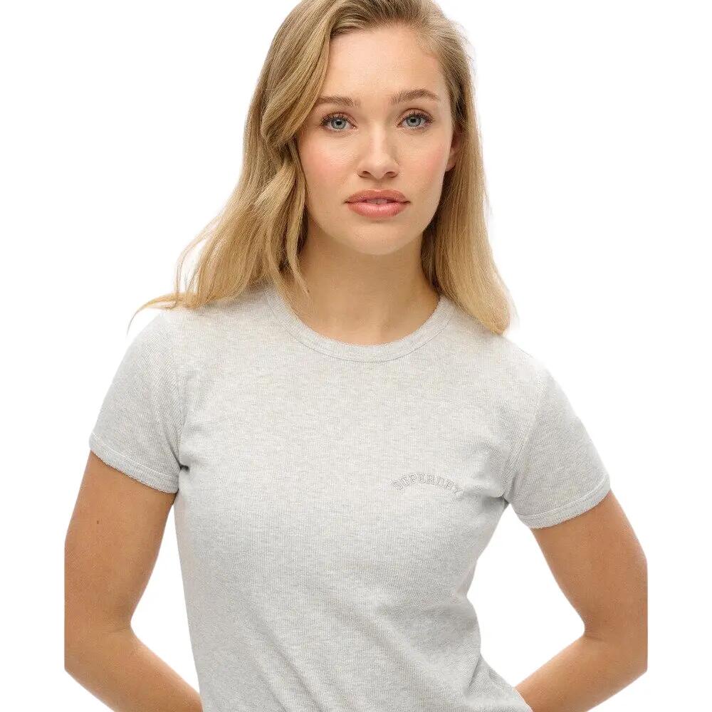 T-shirt côtelé à logo femme Superdry Essential 4/4