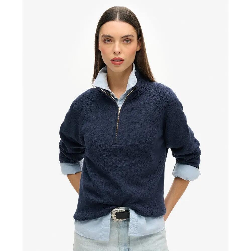Pull classique à col zippé coton femme Superdry 2/5