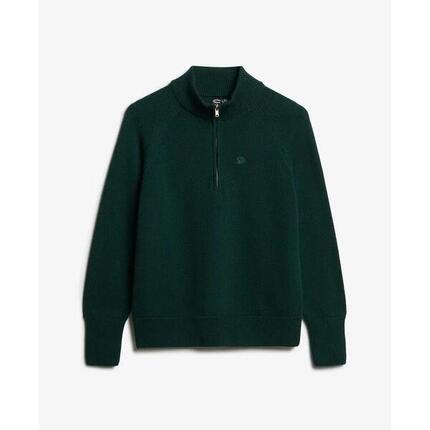 Pull classique à col zippé coton femme Superdry