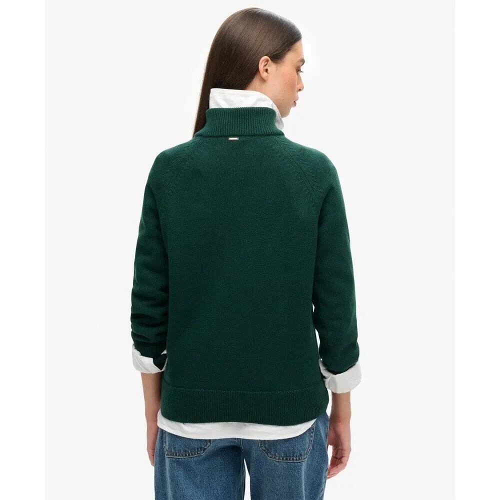 Pull classique à col zippé coton femme Superdry 4/6
