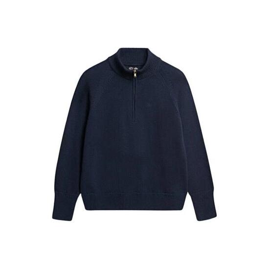 Pull classique à col zippé coton femme Superdry