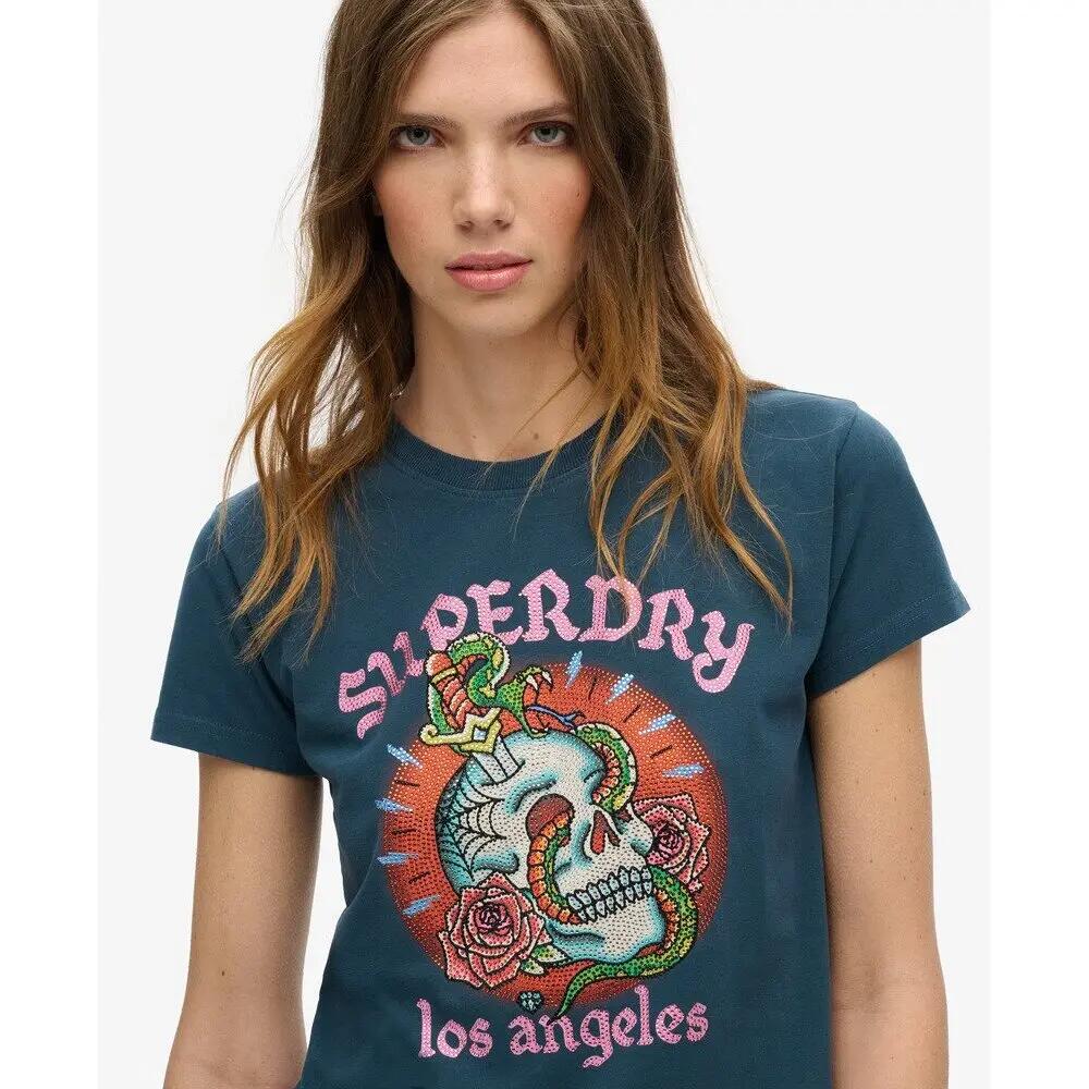 T-shirt ajusté à strass effet tatouage femme Superdry 5/6