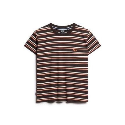 Camiseta ajustada a rayas mujer Superdry Essential Logo