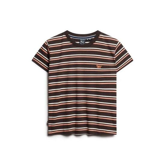 Camiseta ajustada a rayas mujer Superdry Essential Logo