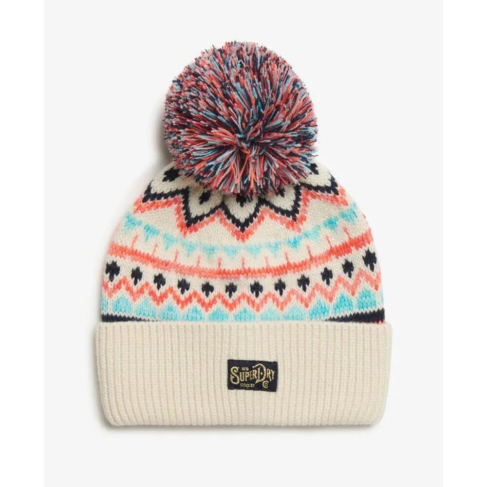 Knitted beanie with pattern for women Superdry