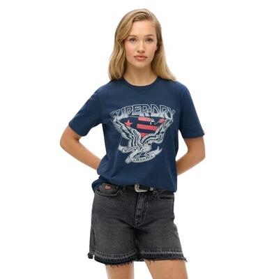 Vrouwelijke casual fantasy t-shirt superdry varsity