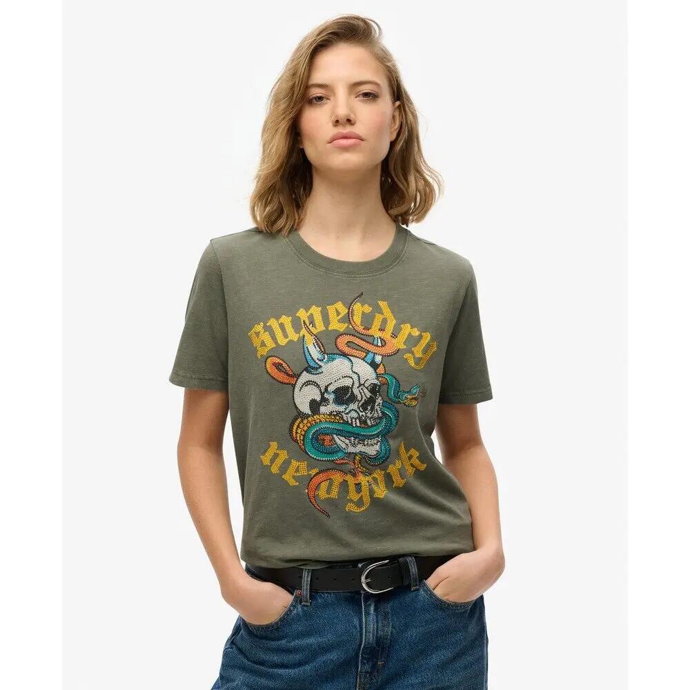 T-shirt décontracté femme Superdry Neo Trad Tattoo 4/6
