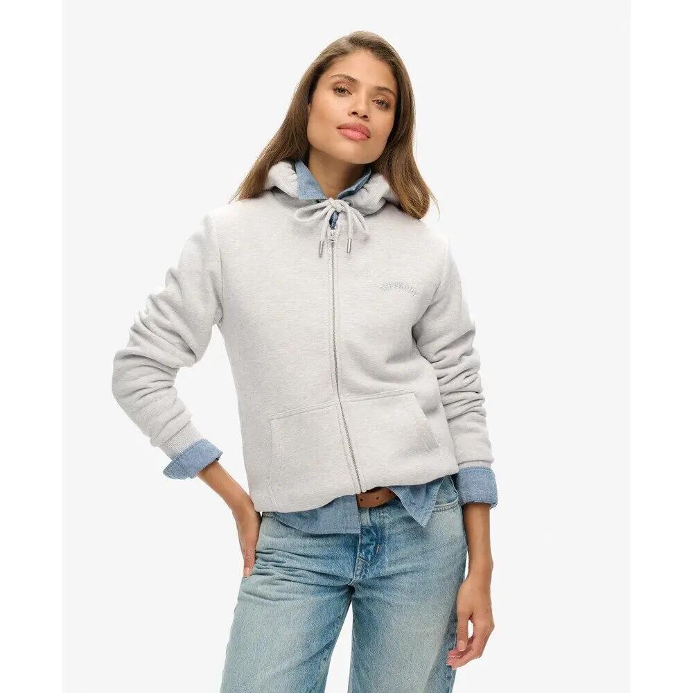 Felpa da donna con cappuccio e cerniera con fodera in lana Superdry 2/5