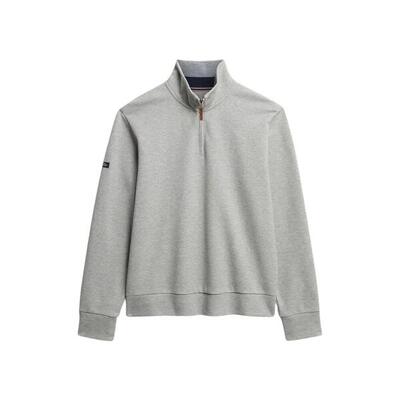 Piqué sweatshirt met ritskraag superdry core