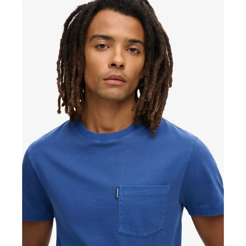 T-Shirt Bleu Homme Superdry Essential 5/6