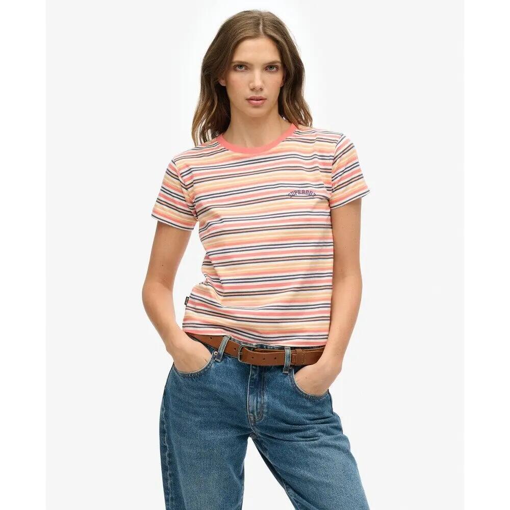 T-shirt ajusté à rayures femme Superdry Essential Logo 2/6