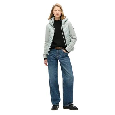 Hybride damesjack met capuchon superdry storm