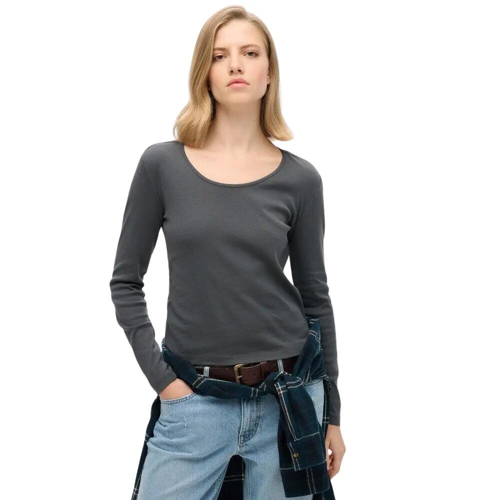 T-shirt manches longues finement côtelé et encolure dégagée femme Superdry 2/5