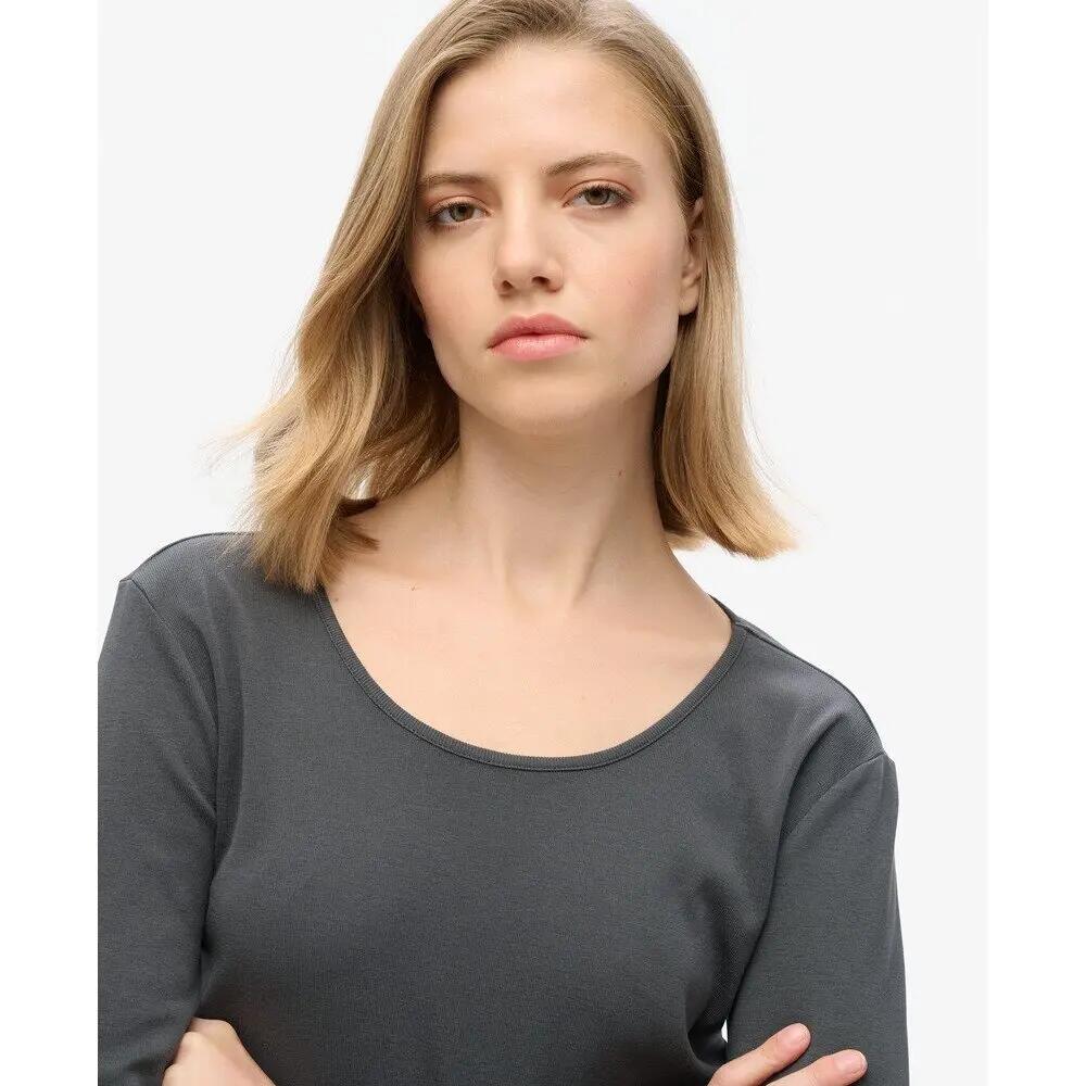 T-shirt manches longues finement côtelé et encolure dégagée femme Superdry 5/5