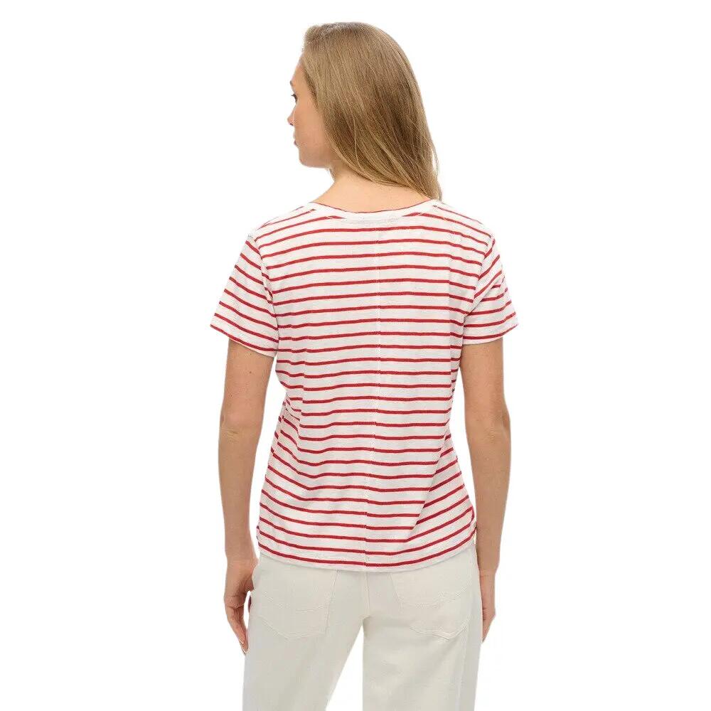 T-shirt flammé à logo brodé et col V femme Superdry 3/6