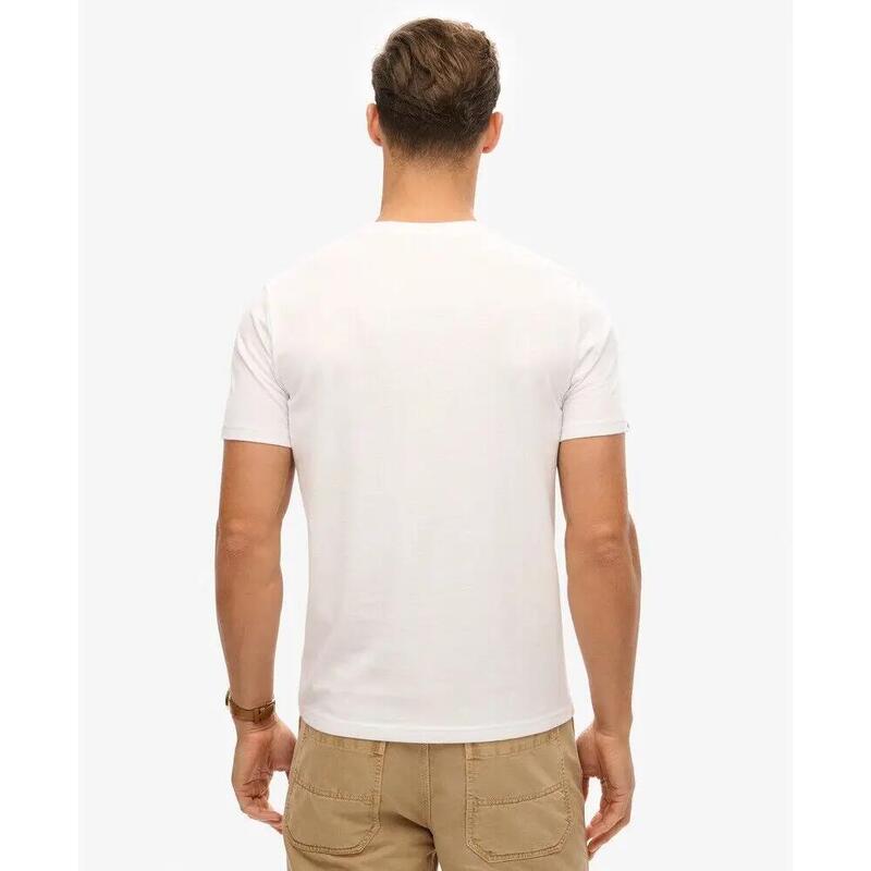 Tricou casual Superdry Heritage bărbați alb