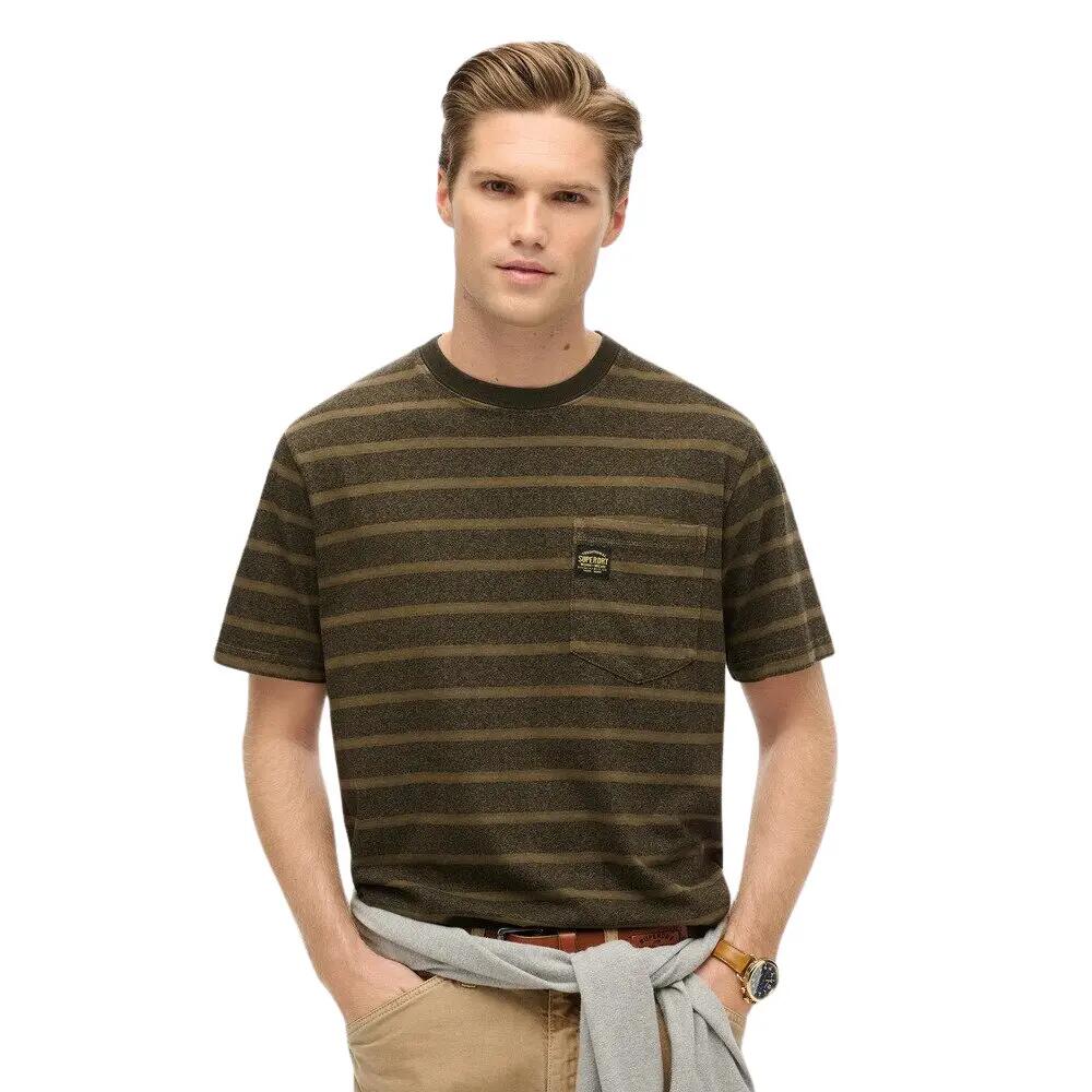 T-shirt texturé à poche et rayures Superdry 2/6