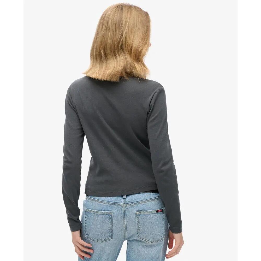 T-shirt manches longues finement côtelé et encolure dégagée femme Superdry 4/5