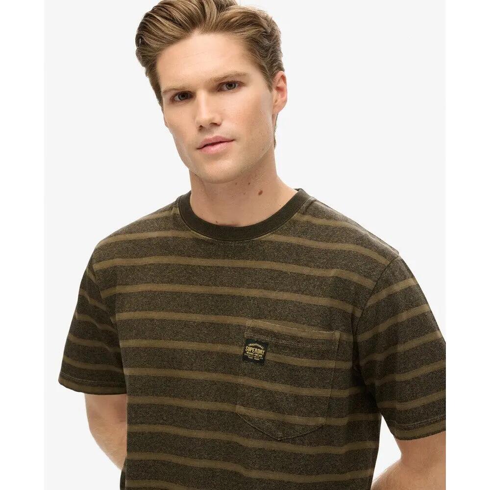 T-shirt texturé à poche et rayures Superdry 5/6
