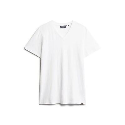 Geribbelde t-shirt met v-hals superdry