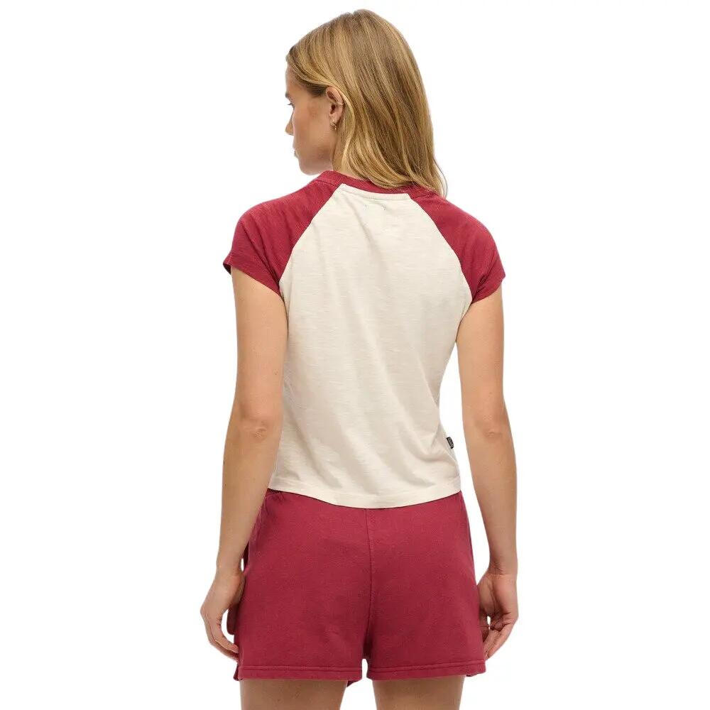 T-shirt en coton bio à manches raglan et à logo femme Superdry Essential 3/5