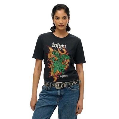 Casual t-shirt voor dames superdry neo trad tattoo